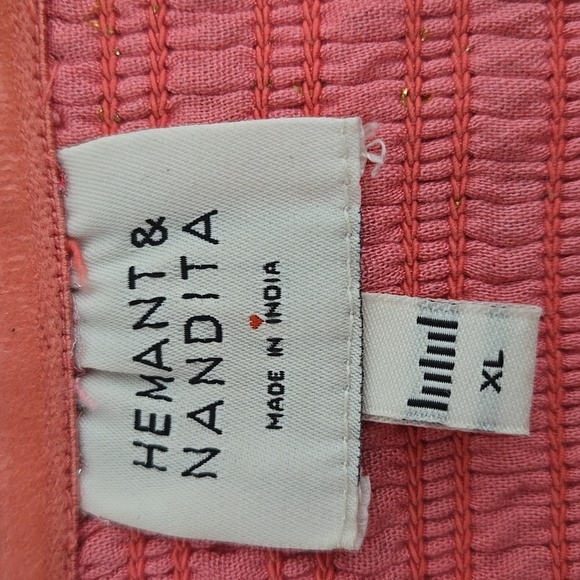 Hemant & Nandita Roop Pink Maxi Dress Size XL - Picture 12 of 14